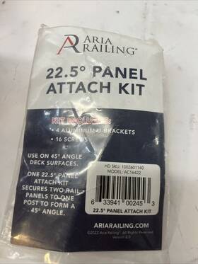 Aria Railing 633941002453 22.5 Panel Attach Kit