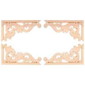 617x00qc149t Artibetter Solid Wood Carved Applique 5.11 X 2.55 0.31 Inches As Shown