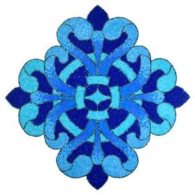 Artistry In Mosaics 617237498472 Glass Regal Medallion Swimming Pool Mosaic 48 Inch X