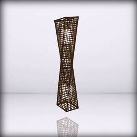A307107ffbr Artiva Usa Phuket 2-light Handcrafted Rattan Floor Lamp Dark Br 9.5 X9.5 X51