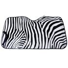 As-911-zb-wh.o Oxgord Universal White Zebra Stripe Auto Sun Shade Visor