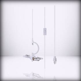 21044-2b Aspen Creative - 1 Plug Pendant Conversion Glossy White Swag L 2 Light
