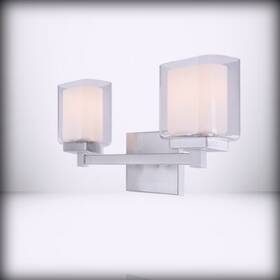 62326 Aspen Creative Corporation Bathroom Vanity 2 Lights Fixture 15 W X 9 Satin Nick