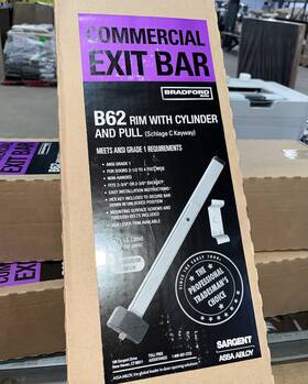 B95602s Assa Abloy B62 Commercial Exit Bar Rim Cylinder And Pull C Keyway Doors 2.5 To 4
