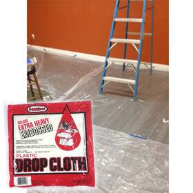 Atb-81341 Atb 1 Heavy Plastic Drop Cloth Furniture Paint Floors Protector 9ft X 12ft Ft 0.27 Mil