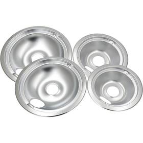 Wb31t10011 Atma 748497042676 Wb31t10010 And Chrome Oil Drip Pans Set Compatible -4 Pack
