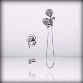 As-t1006n Auktopt Tub Shower Faucet Set With Valve High Pressure 3-way Water Di Brushed