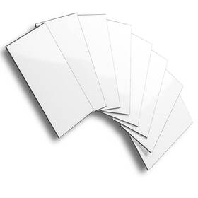 B09p2s5ln6 Auliget 100-piece Polished White Thick Pvc Peel And Stick Backsplash 3 X 6