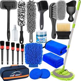 Autodeco 027685198549 Car Detailing Kit Brush Set With Wash Mop Bendable C