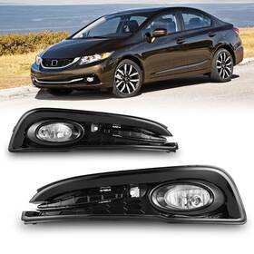 Af30-0358-09s Autofree Fog Lights For Honda Civic Sedan 4-door 2013 2014 2015 With H11 12v55w Haloge