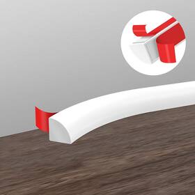 0510 Axpower 120inch Flexible Quarter Round Molding Trim White Self Adhesive Wall
