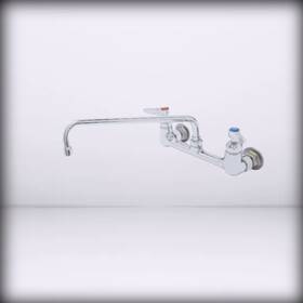 B-2299-cr T&s Brass - Double Pantry Faucet Wall Mount Ceramas 14 Swing Na