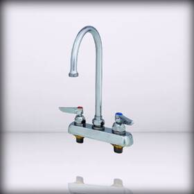 B-1141 B-2392 T&s Brass - Workboard Faucet With Deck Mount 4-inc Chrome Not Applicable