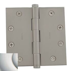 1045055i Baldwin Square Corner Hinge Lifetime Pvd Polished Nickel
