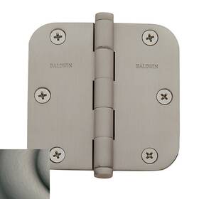 1135151i Baldwin 5/8 Inch Radius Corner Hinge Antique Nickel