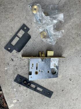 6075.150.lls Baldwin Mortise Lock Lever 2 3/4 Inch Backset Gold Not Tested