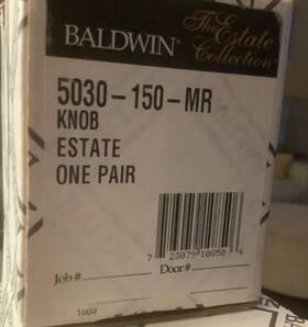 5030.030.mr Baldwin Hardware 5030.150.mr Estate Classic Knob Pair Indoor Polished Brass