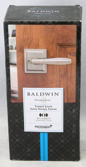 353tol Baldwin Prestige Series Torrey Lever Satin Nickel Bed/bath Door Lock