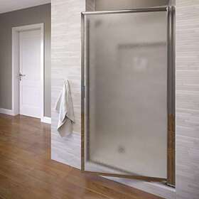 Basco Shower Door 805806064436 Deluxe 24.25- 26 Inch Width Glass Obscure Silver Fi