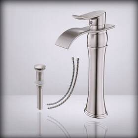 B-66090n Bathlavish Vessel - Sink Faucet Brushed Nickel Tall Bathroo 12.2-inch Size