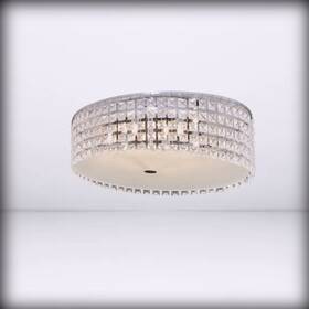 Pl3416on Bazz - Glam Round Ceiling Fixture Halogen For Easy Installation Chrome