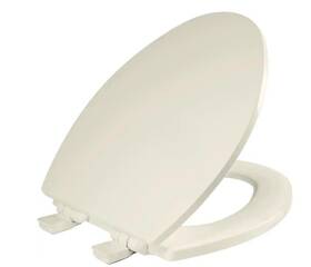 1560slow Bemis Atwood Elongated Soft Close Enameled Wood Closed Front Toilet Sea-nob