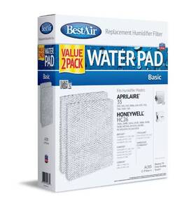 A35-2pk-pdq-3 Bestair Extended Life Humidifier Water Pad 2-pack -nob
