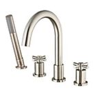 Bfrt300sn Belle Foret Ulm Roman Tub Faucet Satin Nickel