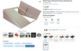 Bilco 783446010269 Size C Basement Door Sandstone
