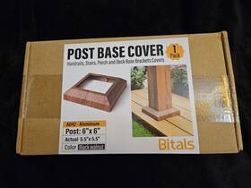Ad42 Bitals Aluminum Post Base Cover 6x6 Black Walnut Heavy Duty Deck