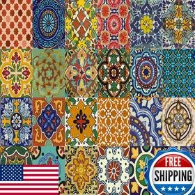 B01nanl8z4 Bleucoin Mexican Talavera Muted Colors Peel And Stick Tile Stickers For