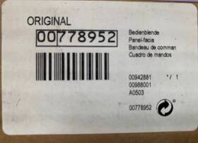 00778952 Bosch Panel-facia/genuine Part/brand New