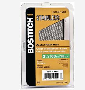 Fn1540-1mss Bostitch Finish Nail 2-1/2 In L 15 Gauge Stainless Steel Coated Round Head