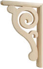 Br501 Waddell Manufacturing Home Porch Decorative Bracket Scroll Hardwood 090668005011