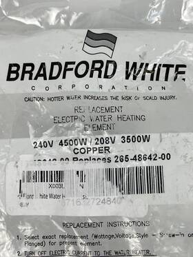415-48642-00 Bradford White Heating Element Kit 2 Elements - 4500w 240v