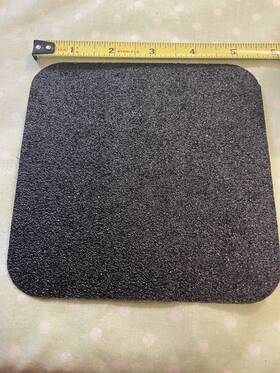 Brady 754476781962 5.5 Inch Square Black Non Slip Pads