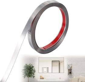 Mi3nm0zp Brand Bohuiz 656642 1 Peel And Stick Metal Molding Trim 16.4ft X 0.39in Self-adhesive Stainless