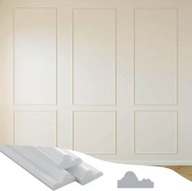 Jyi-colingmill-1402 Brand Colingmill 3 Sets Peel And Stick Pre-cut Wall Molding Kit Wainscot Panel Premade