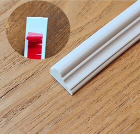 Tm16 Brand Larolls Door Mouldings Peel And Stick Wall Molding Trim Flexible 20 Feet White