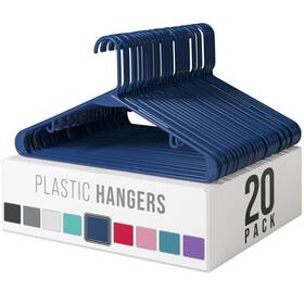 Ph20 Branded 810056651060 Plastic Clothes Hangers 20pack Navy Space Saving Coat For Closet Home Us