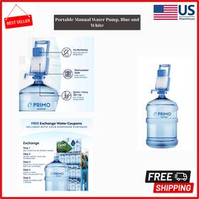 900179 Branded Primo Portable Manual Water Pump Blue And White