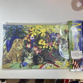 M01801 Briarwood Lane Garden Cats Spring Little Bloomers Magnetic Mailbox Cover Standard Custom Decor
