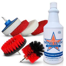 Bring It On 642125582841 Water Spot Remover Plus Drill Brushes And Pads Home Deep Cleaning Kit For K