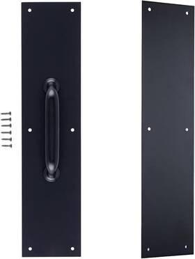Bc41022 Brinks Commercial 15 Inch L Matte Black Stainless Steel Push Plate