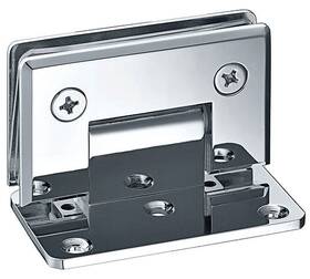 22-259bch Brixwell Standard Duty Shower Hinge Brass Bevel Edge Bright Chrome Wall To Glass 90-degre