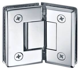 22-260bch Brixwell Standard Duty Shower Hinge Brass Bevel Edge Bright Chrome Glass-to-glass 135-deg