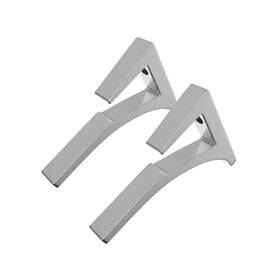 Ssb5ch Brixwell Aluminum Shelf Bracket For 3/8 Inch To 1/2 Glass Chrome Finish Pack Of 2