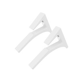 Ssb5w Brixwell Aluminum Shelf Bracket For 3/8 Inch To 1/2 Glass White Finish Pack Of 2