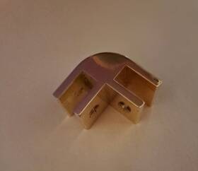 E238gp C R Laurence Co Inc 4 - Crl Gold 2-way 90 Degree Standard Connector For 3/8 Inch Glass Lot Of
