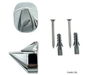 Dl631 C.r. Laurence Crl Polished Chrome Adjustable Shelf Clamp Dl631 C.r. Laurence Crl Polished Chrome Adjustable Shelf Clamp